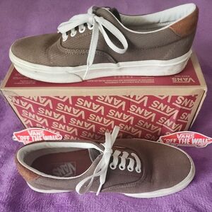 Vans Women's Brown/Olive Canvas Sneakers